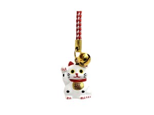Zawieszka z Imado - Biały Maneki Neko